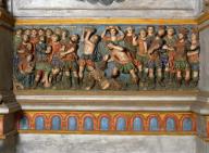 trois demi-reliefs : histoire de la vie de saint Étienne