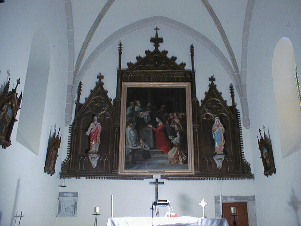tableau du retable du maître-autel et son cadre : La Purification de la Vierge