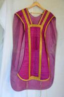 chasuble, étole de clerc, manipule, bourse de corporal, voile de calice : ornement violet 5