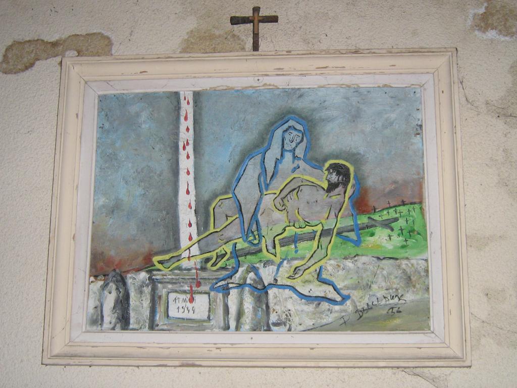chemin de croix : ensemble de 14 tableaux