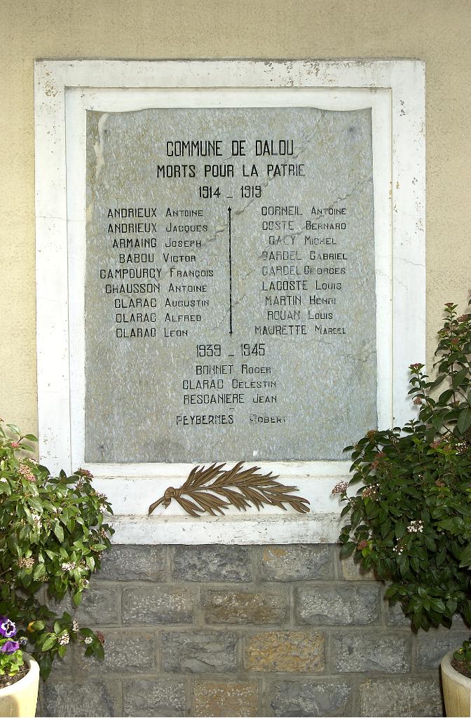 monument aux morts de la guerre de 1914-1919 et de la guerre de 1939-1945