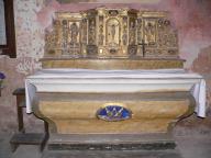 autel secondaire de la Vierge (autel tombeau, tabernacle à ailes)