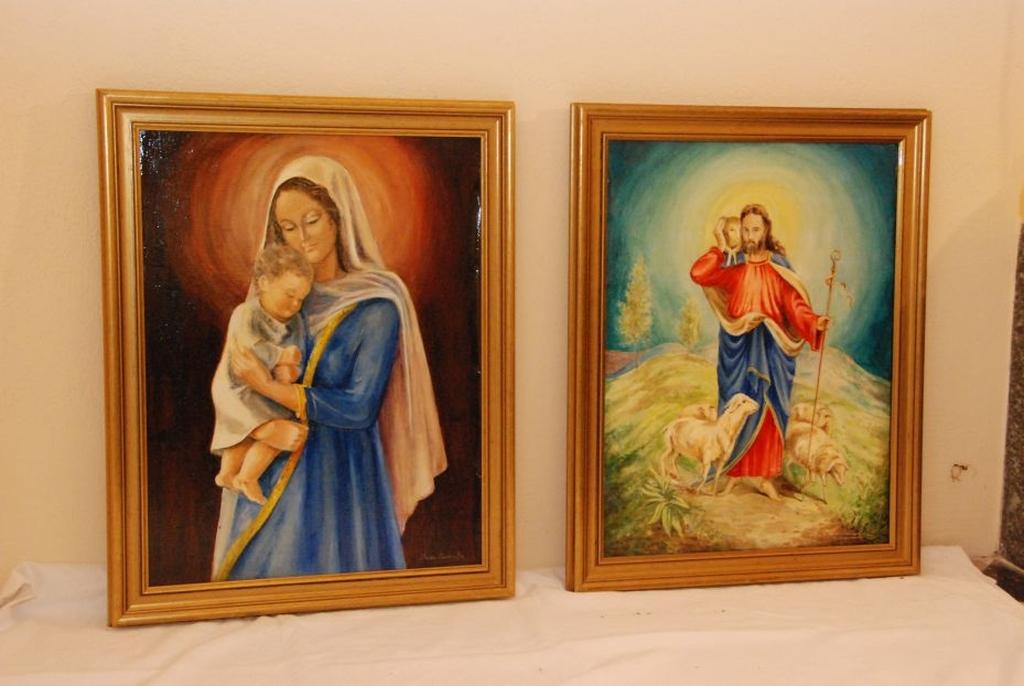 tableau : Vierge à l'Enfant , Jésus Christ