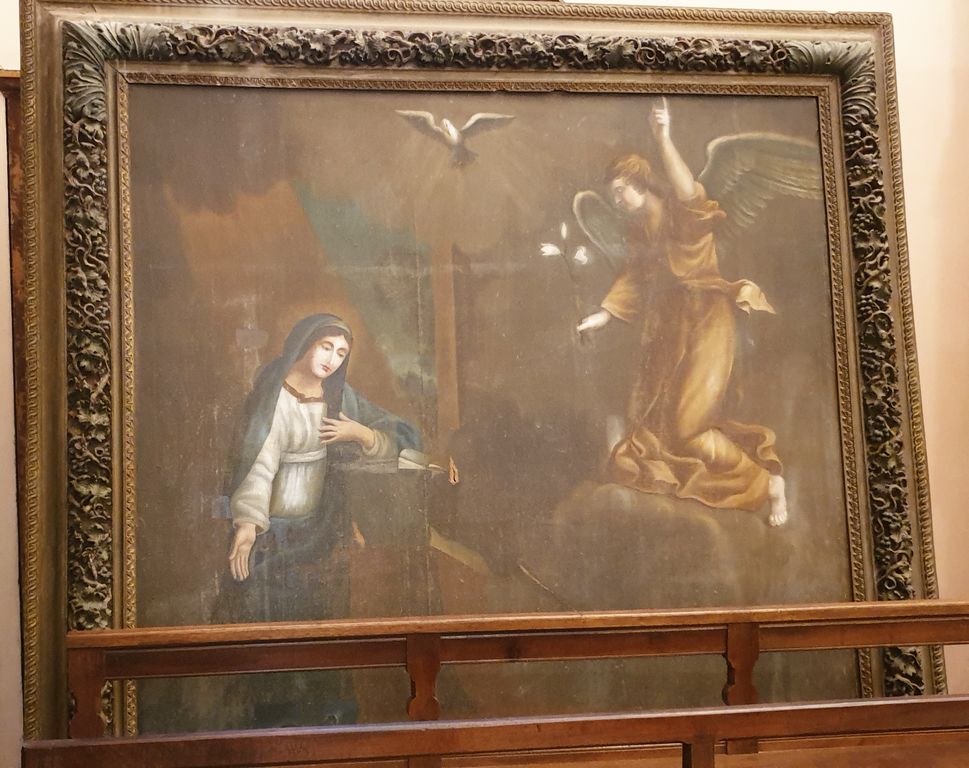 tableau et son cadre: l'Annonciation