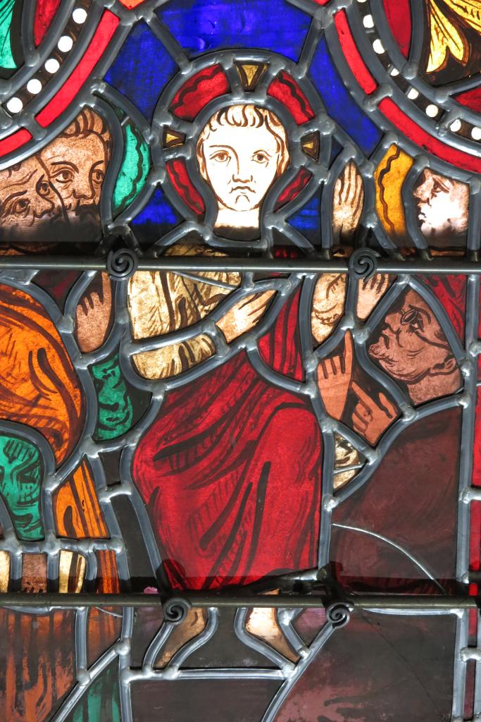 ensemble de 6 verrières : scènes de la vie du Christ