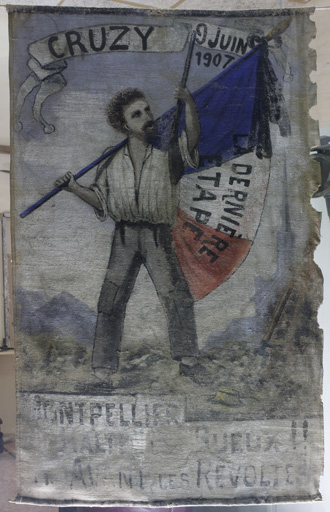 bannière : Meeting de Montpellier du 9 juin 1907