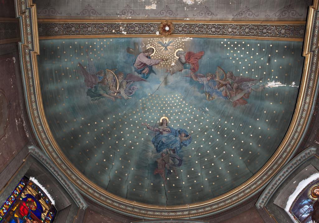 ensemble des peintures murales de la chapelle de l'Hôpital Narbonne-Pelet