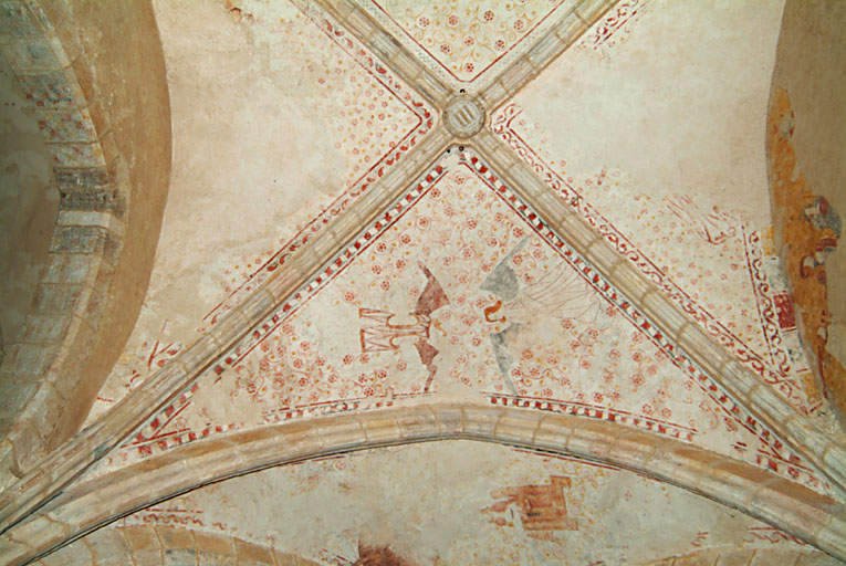 ensemble de deux peintures monumentales ; La Passion et la Résurrection