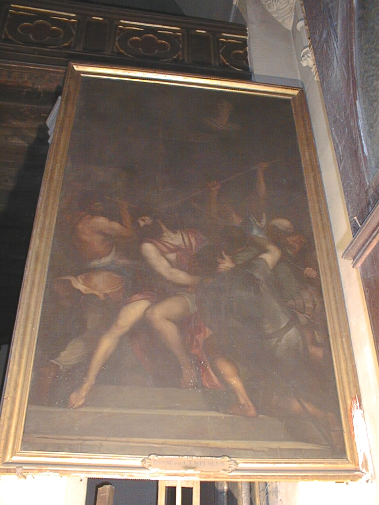 tableau et son cadre : Le Christ couronné d'épines