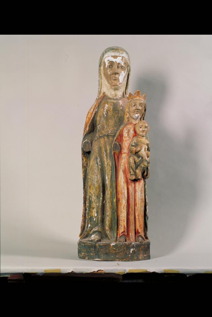 groupe sculpté (statuette) : Sainte Anne, Vierge et l'Enfant, dite sainte Anne trinitaire ou sainte Parenté