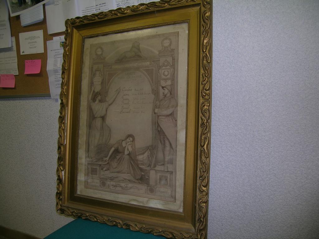 tableau commémoratif des morts de la guerre de 1914-1919