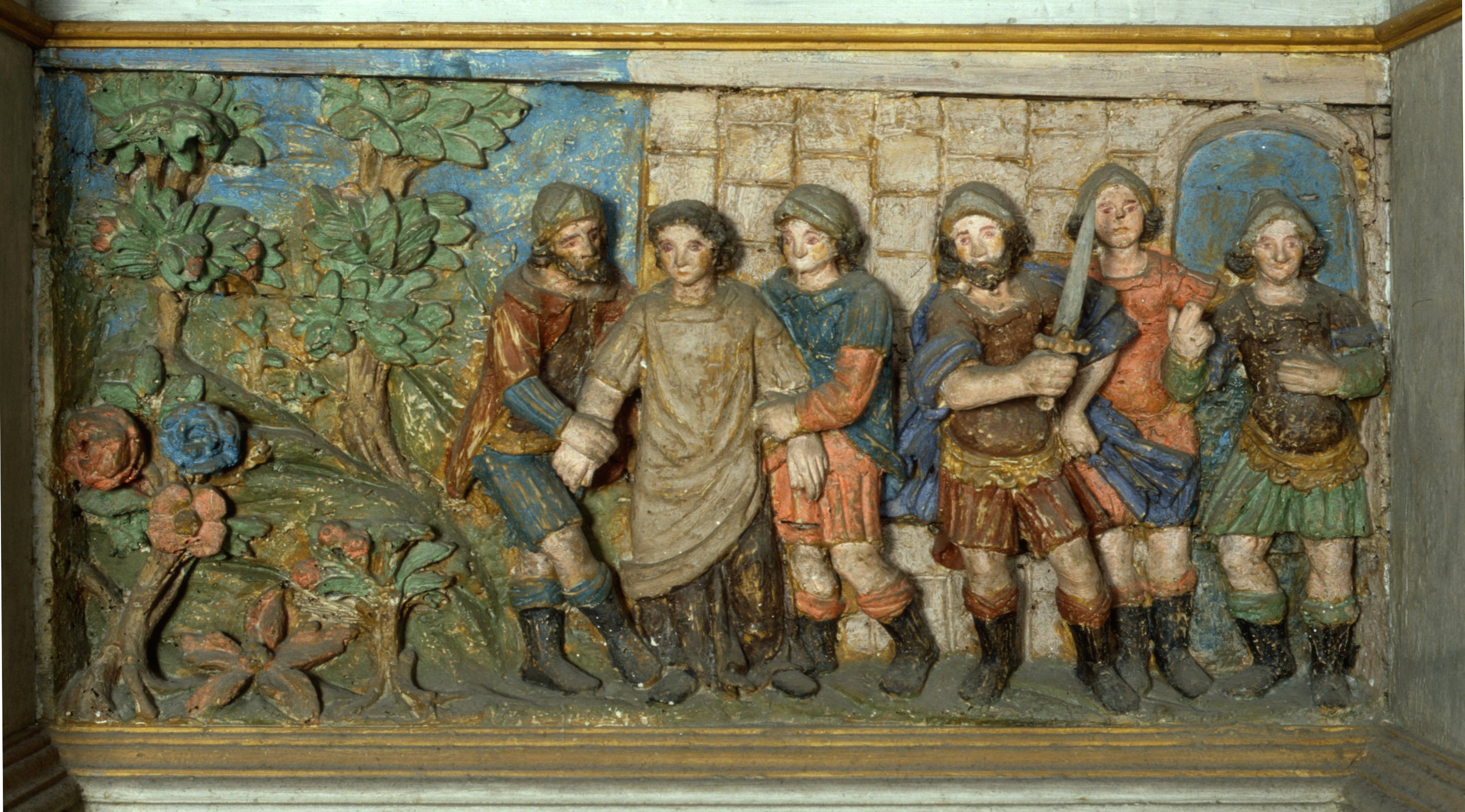 trois demi-reliefs : histoire de la vie de saint Étienne
