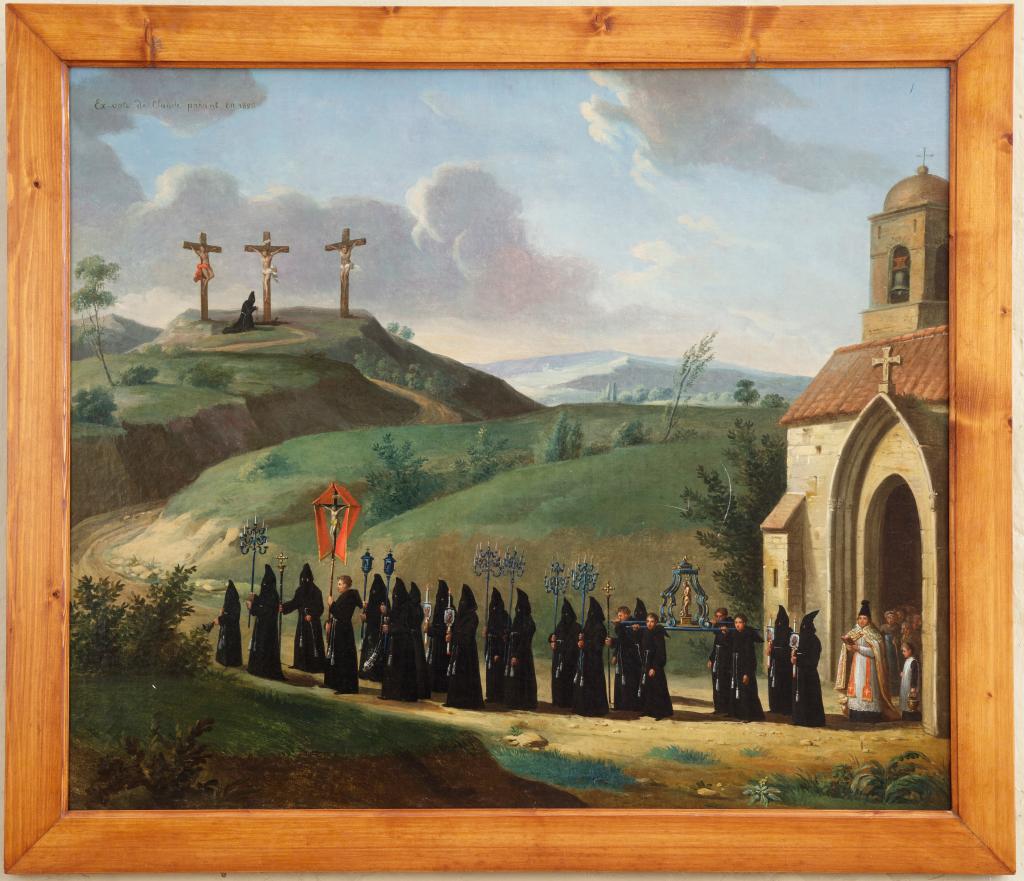 tableau : procession des pénitents noirs