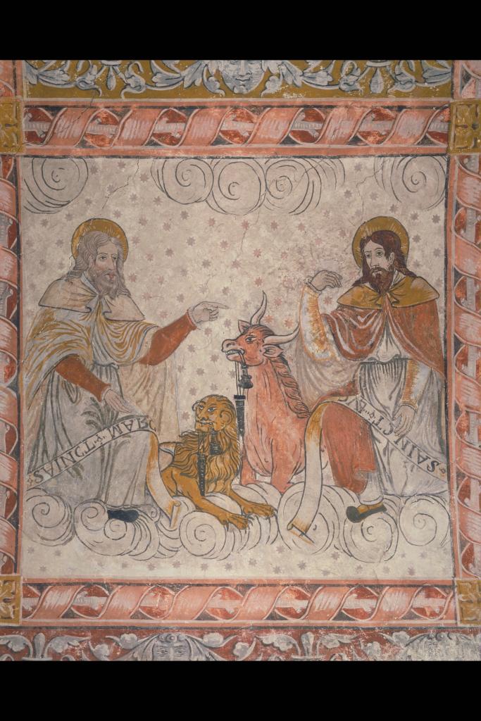 peinture monumentale de la voûte de la nef