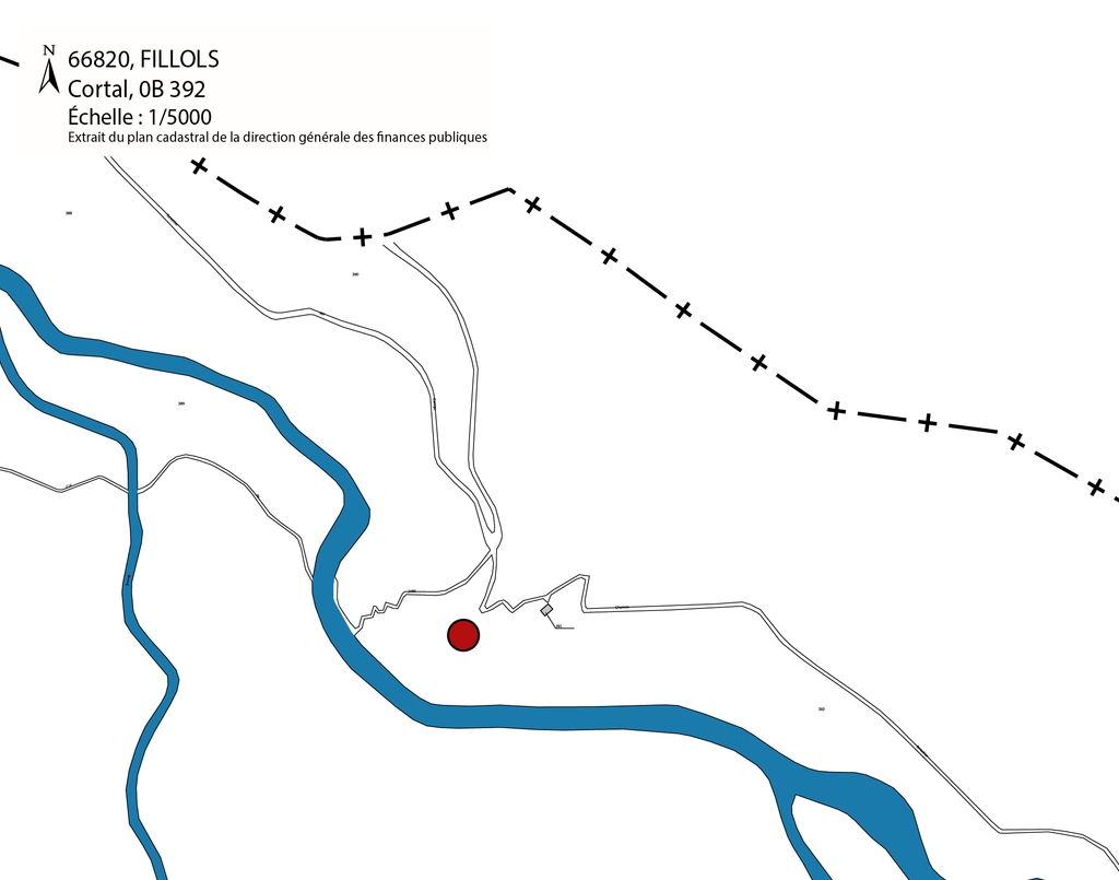 Ensemble des cortals de la commune de Fillols