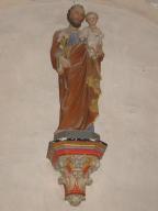 statue (petite nature), console : saint Joseph et l'Enfant Jesus