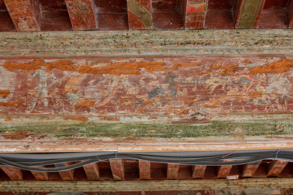 Plafond peint  de la grande salle du 1er étage