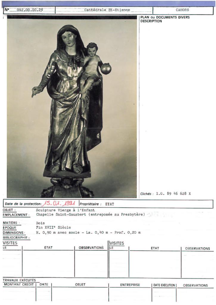 statue : Vierge à l'Enfant (5)