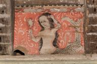 plafond peint du premier étage du château de Pomas: closoir IIa7