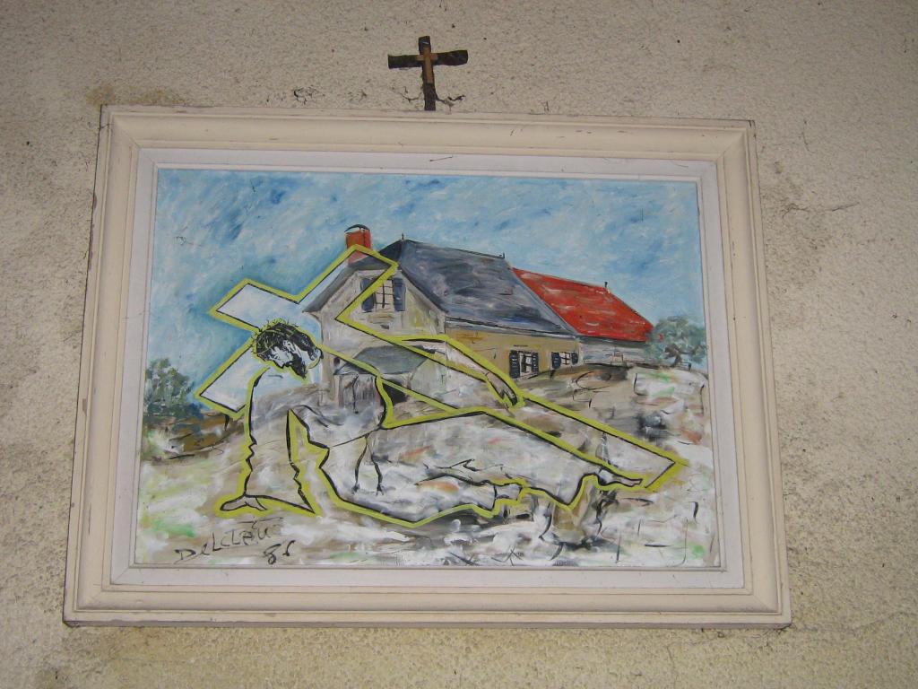 chemin de croix : ensemble de 14 tableaux