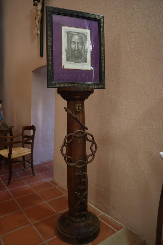 Estampe : la sainte Face et sa colonne