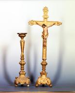 garniture d'autel (6 chandeliers d'autel, croix d'autel)