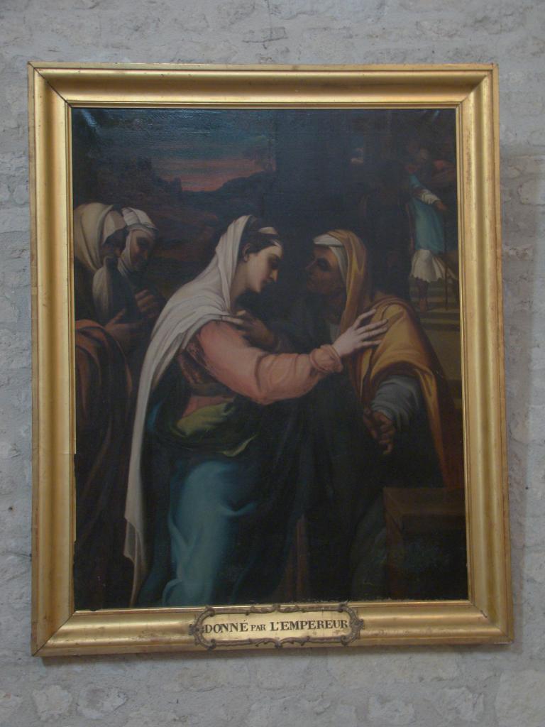 tableau et son cadre : La Visitation