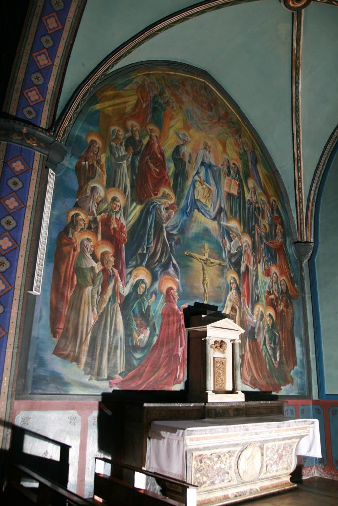 tableau de la Vierge et des saints