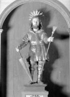 trois statues : saint Gaudérique, saint Sébastien, sainte Thérèse