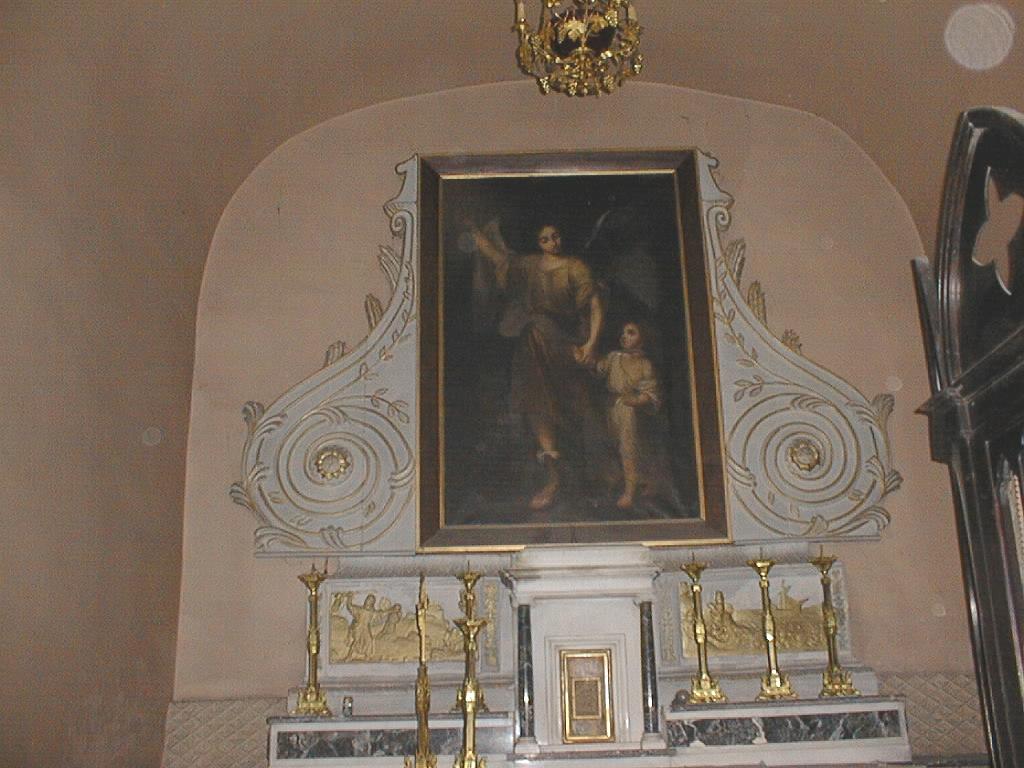 tableau d'autel et son cadre : L'Ange gardien