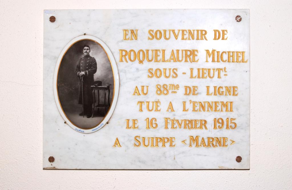 plaque commémorative de la guerre de 1914-1918