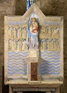 retable avec Vierge à l'Enfant et scènes de la vie de la Vierge