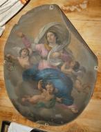 tableau double face : l'Assomption de la Vierge et l'Adoration du Saint-Sacrement par deux anges