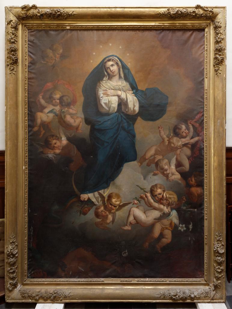 tableau et son cadre : Assomption de la Vierge