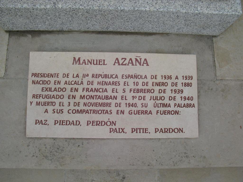 tombeau de Manuel Azana