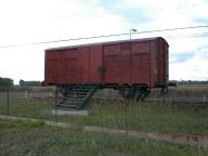 wagon et plaque commémorative de l'Internement et de la Déportation de la guerre de 1939-1945