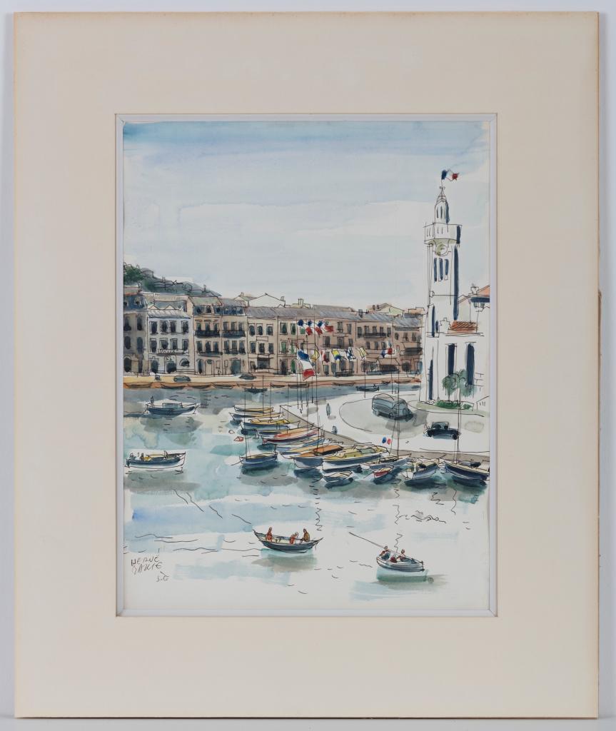 aquarelle : les canaux à Sète