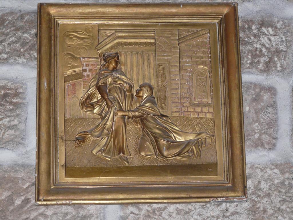 relief (panneau sculpté) : la Visitation