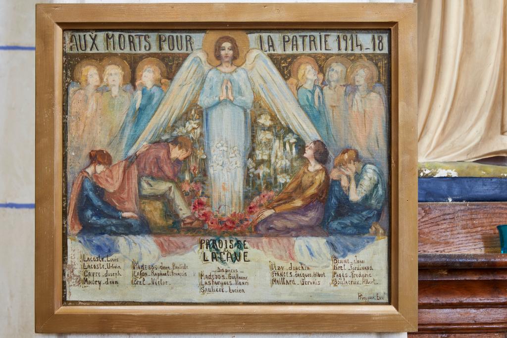 tableau commémoratif des morts de la Grande Guerre