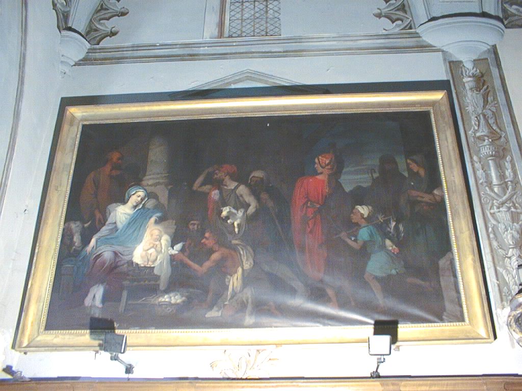 tableau et son cadre : L'Adoration des bergers