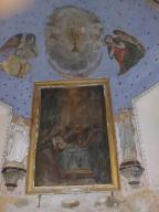 tableau d'autel et son cadre : La Vierge entourée des Apôtres dit La Mort de la Vierge