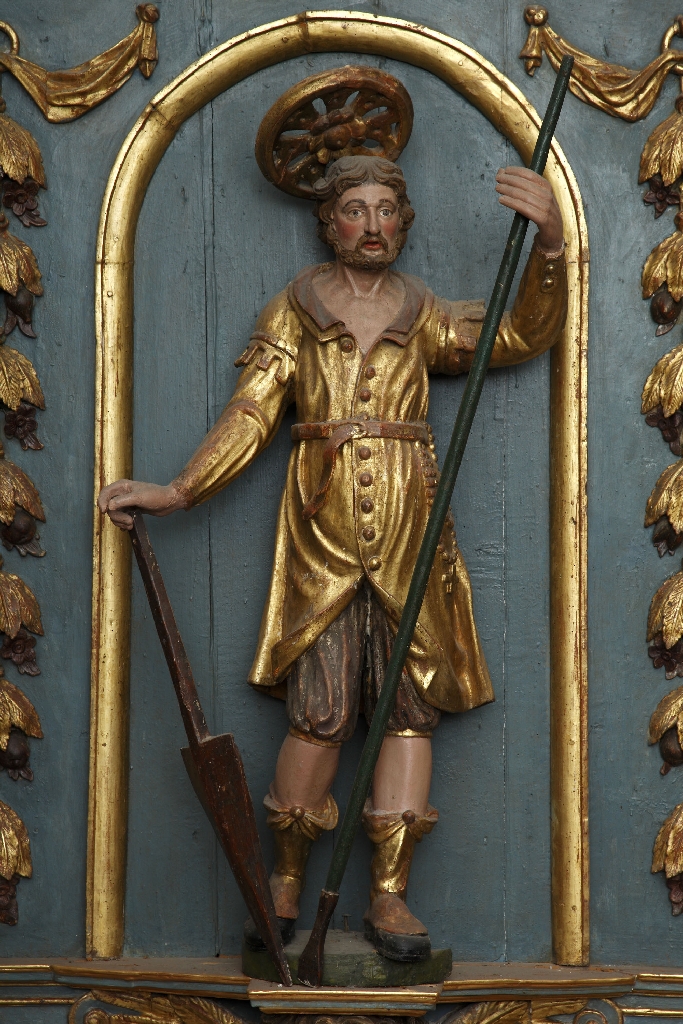 statue Saint Gaudérique ; saint Isidore retable de saint Gaudérique