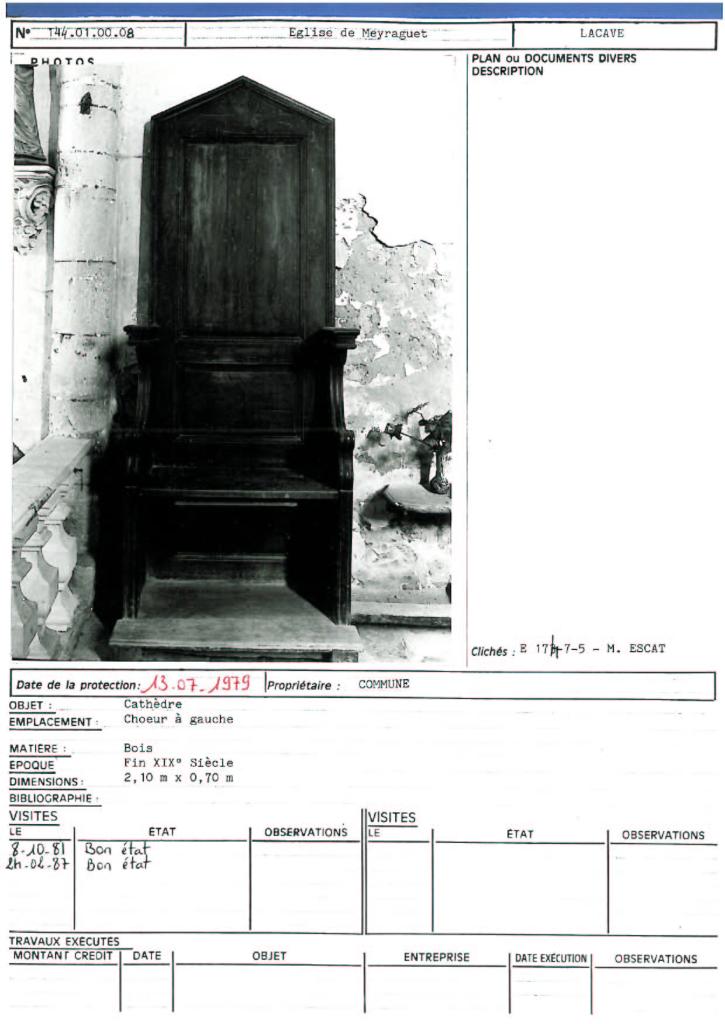 stalle de célébrant
