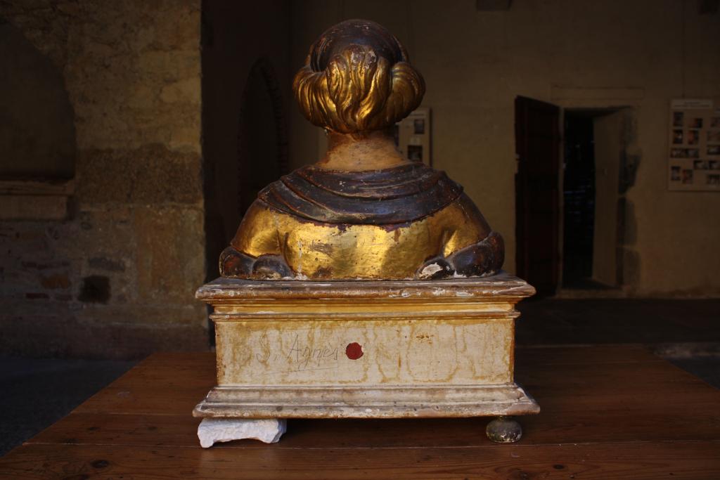 bustes-reliquaires de saint Laurent et sainte Agnès