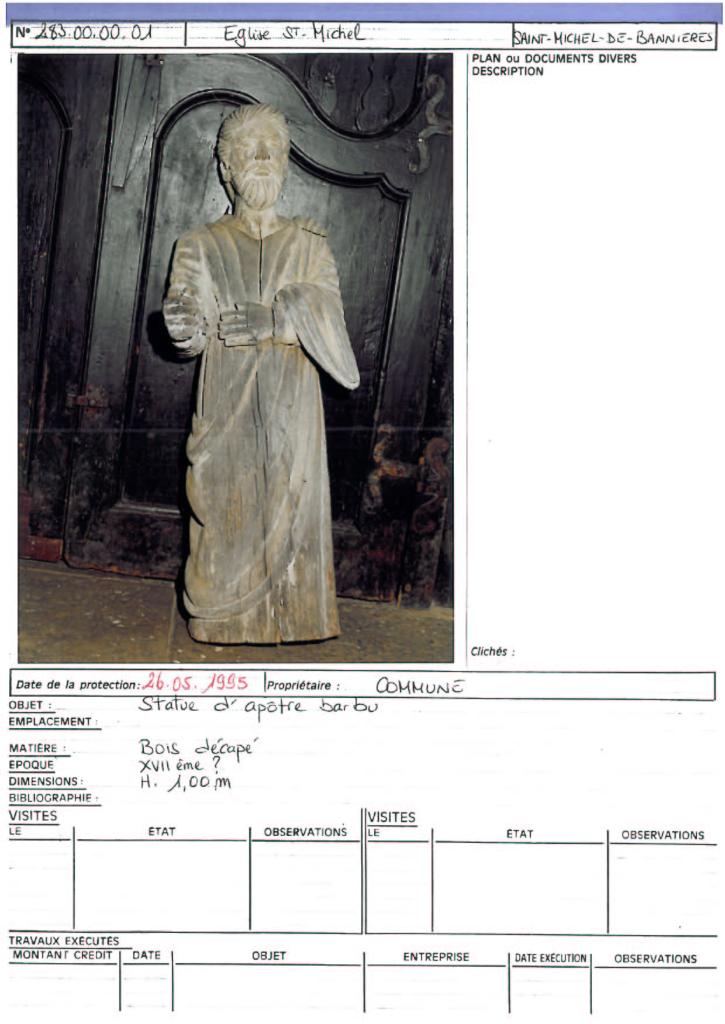 statue : Apôtre barbu
