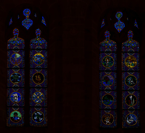 verrières de l'église abbatiale Notre-Dame