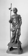 statue-reliquaire de saint Roch avec châsse et coffret
