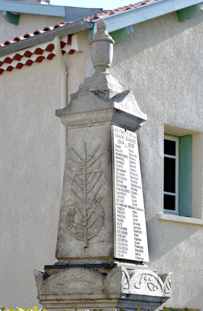 monument aux morts de la guerre de 1914-1918