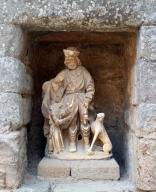 Groupe sculpté : saint Roch