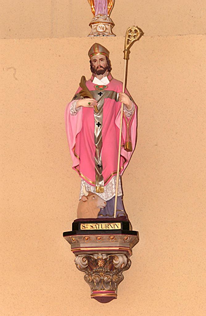 statue (petite nature) et sa console : Saint Saturnin